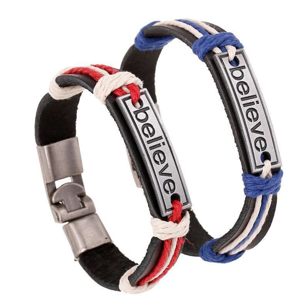 2 Leather Inspirational Bracelet men,women luxury